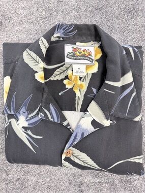 Paradise Coves Black Floral Hawaiian Shirt  SKU1020